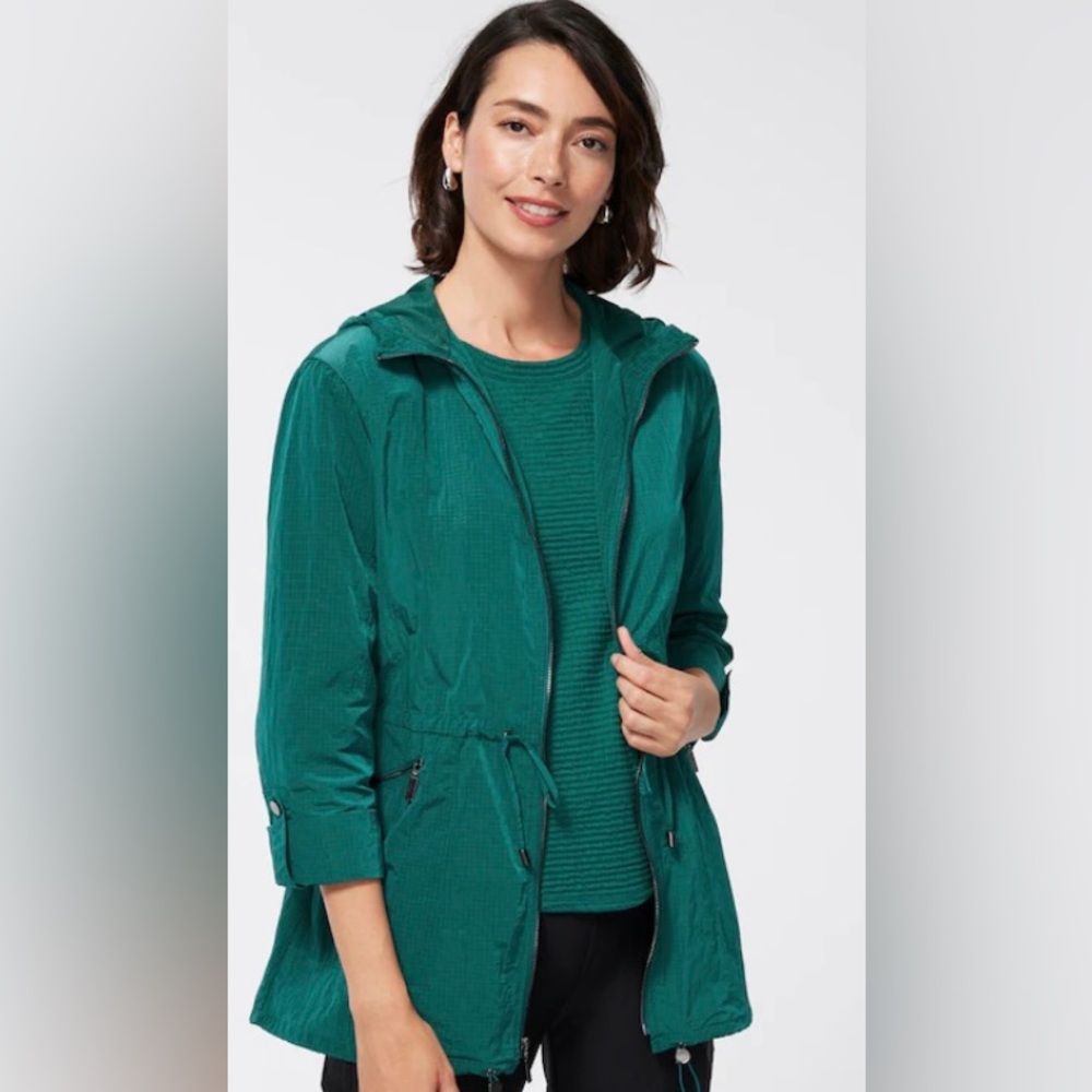 Zenergy Peacock Teal UPF Water Resistant Jacket, Size 2/Large NWT